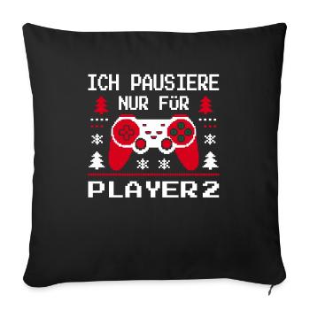 Gamer Gaming Gamer Gaming Christmas - Sofa pillowcase 17,3'' x 17,3'' (45 x 45 cm) - black - Front
