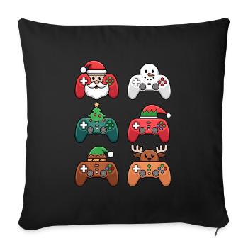 Gamer Gaming Gamer Gaming Christmas - Sofa pillowcase 17,3'' x 17,3'' (45 x 45 cm) - black - Front