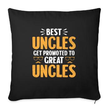 Les meilleurs oncles sont promus à la famille des grands-oncles Un - Housse de coussin décorative 45 x 45 cm - noir - Devant