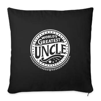World's Greatest Uncle Family Uncles - Sofa pillowcase 17,3'' x 17,3'' (45 x 45 cm) - black - Front