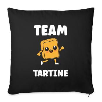 Tartine - Housse de coussin décorative 45 x 45 cm - noir - Devant