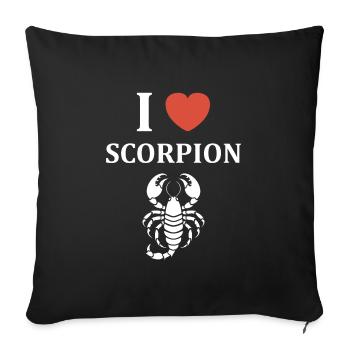 scorpion - Sofa pillowcase 17,3'' x 17,3'' (45 x 45 cm) - black - Front