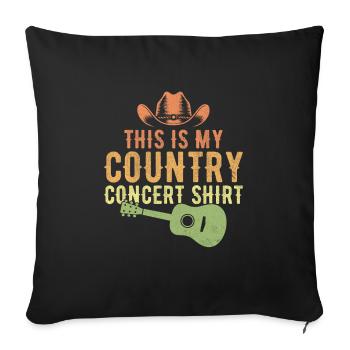 This Is My Country Concert Music Song Lover - Sofa pillowcase 17,3'' x 17,3'' (45 x 45 cm) - black - Front