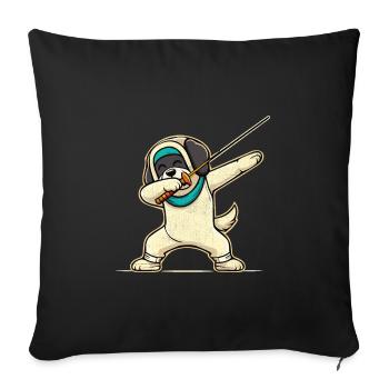 Dubbing Dog Fencer Fence Sword Epee Fencing - Sofa pillowcase 17,3'' x 17,3'' (45 x 45 cm) - black - Front