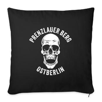 PRENZLAUER BERG OSTBERLIN - Sofakissenbezug 45 x 45 cm - Schwarz - Vorne