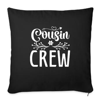 Cousin Crew Family Reunion Cousins - Sofa pillowcase 17,3'' x 17,3'' (45 x 45 cm) - black - Front