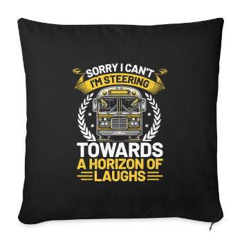Désolé, je ne peux pas, je me dirige vers un horizon de - Housse de coussin décorative 45 x 45 cm - noir - Devant