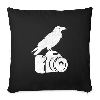 Bird Photography Birds Birdwatching Birdwatcher - Sofa pillowcase 17,3'' x 17,3'' (45 x 45 cm) - black - Front