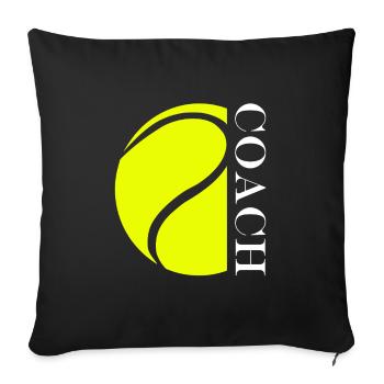 Tennis Coach - Sofa pillowcase 17,3'' x 17,3'' (45 x 45 cm) - black - Front