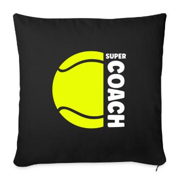 Tennis Coach - Sofa pillowcase 17,3'' x 17,3'' (45 x 45 cm) - black - Front