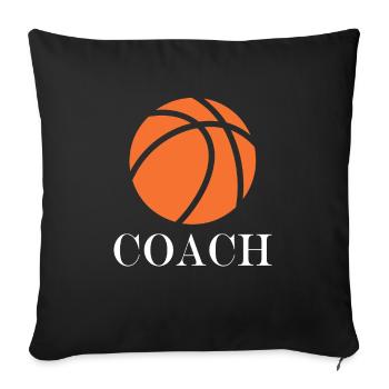 Coach de Basketball - Sofa pillowcase 17,3'' x 17,3'' (45 x 45 cm) - black - Front