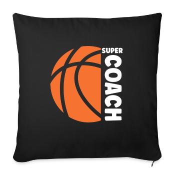 Coach de Basketball - Sofa pillowcase 17,3'' x 17,3'' (45 x 45 cm) - black - Front