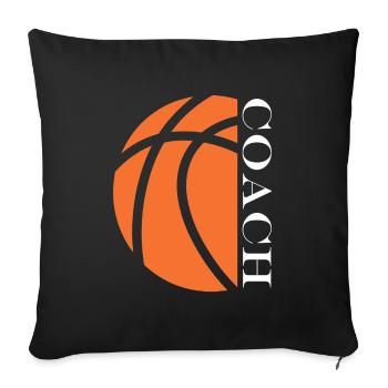 Coach de Basketball - Sofa pillowcase 17,3'' x 17,3'' (45 x 45 cm) - black - Front