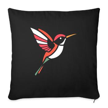 Colibri - Housse de coussin décorative 45 x 45 cm - noir - Devant