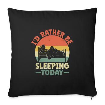 Je préférerais dormir aujourd’hui - Housse de coussin décorative 45 x 45 cm - noir - Devant