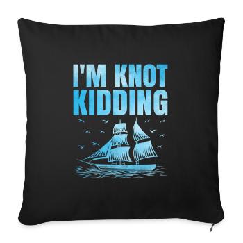 Pédalo Je plaisante - Housse de coussin décorative 45 x 45 cm - noir - Devant