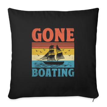 Gone Boating Paddle Boat - Sofa pillowcase 17,3'' x 17,3'' (45 x 45 cm) - black - Front