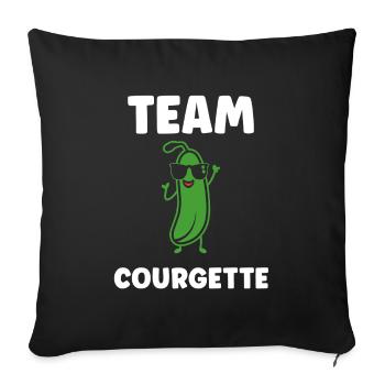 Zucchini Humor - Sofa pillowcase 17,3'' x 17,3'' (45 x 45 cm) - black - Front