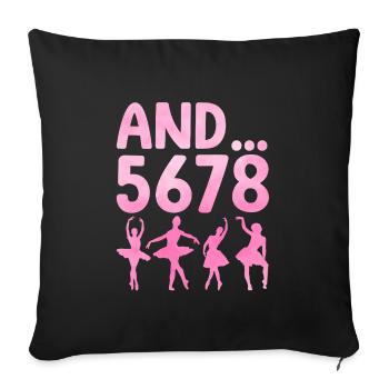 Et pour la chorégraphie du danseur dansant - Housse de coussin décorative 45 x 45 cm - noir - Devant