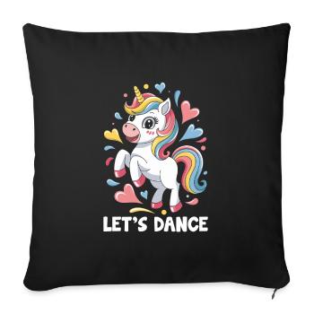 Ein Einhorn Tanzt Let's Dance Tanz Tänzer - Sofakissenbezug 45 x 45 cm - Schwarz - Vorne