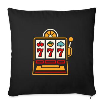 Casino - Sofa pillowcase 17,3'' x 17,3'' (45 x 45 cm) - black - Front