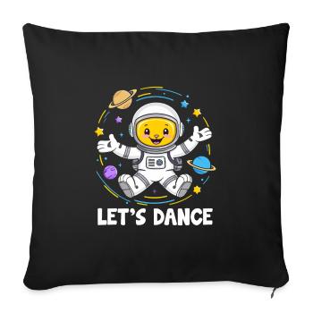 Ein Astronaut tanzt Let's Dance Tanz Tänzer - Sofakissenbezug 45 x 45 cm - Schwarz - Vorne