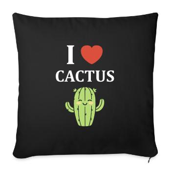 Cactus - Sofa pillowcase 17,3'' x 17,3'' (45 x 45 cm) - black - Front