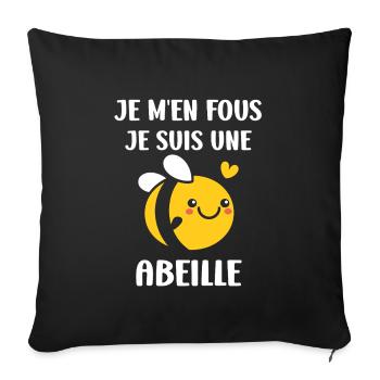 Abeille - Housse de coussin décorative 45 x 45 cm - noir - Devant