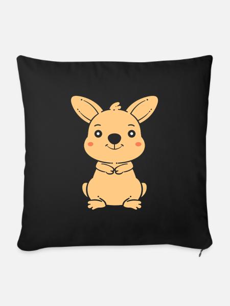 Wallaby - Sofakissenbezug 45 x 45 cm - Schwarz