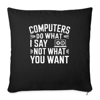 Administrator Support Nerd Computer Tech - Sofakissenbezug 45 x 45 cm - Schwarz - Vorne