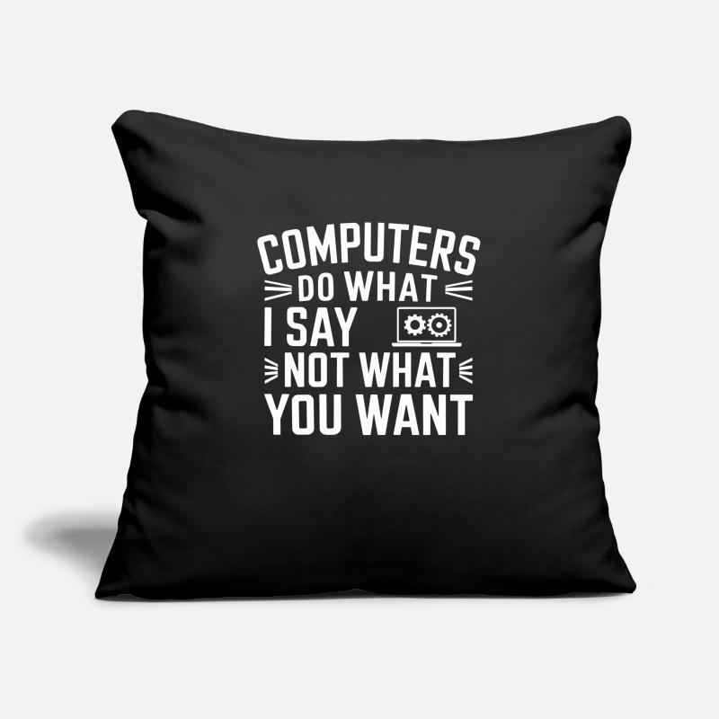 Support Administrateur Nerd Computer Tech Housse de coussin décorative 45 x 45 cm