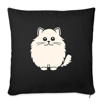 Persian cat - Sofa pillowcase 17,3'' x 17,3'' (45 x 45 cm) - black - Front