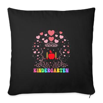 Valentine's Kindergarten School Teacher Students - Sofa pillowcase 17,3'' x 17,3'' (45 x 45 cm) - black - Front