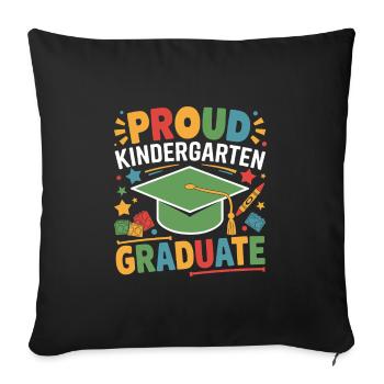 Proud Kindergarten Graduate School Teacher - Sofa pillowcase 17,3'' x 17,3'' (45 x 45 cm) - black - Front