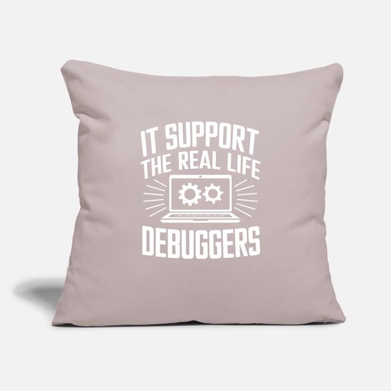 Support Administrateur Nerd Computer Tech Housse de coussin décorative 45 x 45 cm