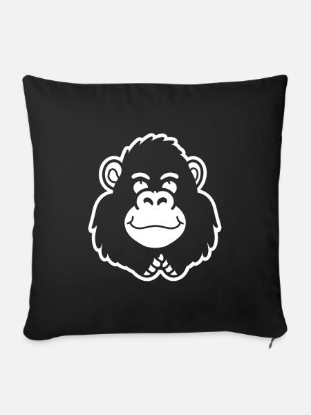 Gorilla - Sofakissenbezug 45 x 45 cm - Schwarz