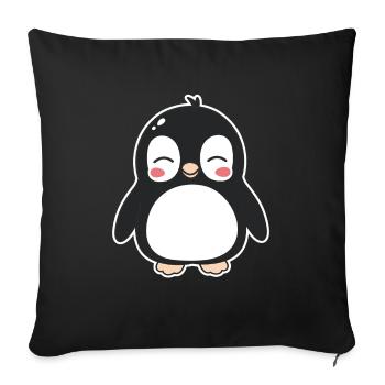 penguin - Sofa pillowcase 17,3'' x 17,3'' (45 x 45 cm) - black - Front