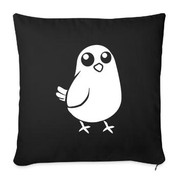 pigeon - Housse de coussin décorative 45 x 45 cm - noir - Devant