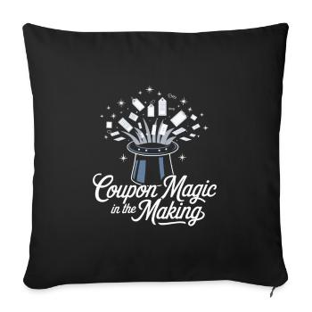 Coupon Magic In The Making Couponer Shopper Save - Sofa pillowcase 17,3'' x 17,3'' (45 x 45 cm) - black - Front