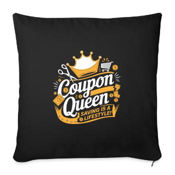 Coupon Queen Saving Is A Lifestyle Couponer Shop - Sofa pillowcase 17,3'' x 17,3'' (45 x 45 cm) - black - Front