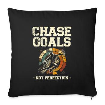 Chase Goals Not Perfection Handball Sports Athlete - Sofa pillowcase 17,3'' x 17,3'' (45 x 45 cm) - black - Front