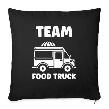 Food truck - Housse de coussin décorative 45 x 45 cm - noir - Devant