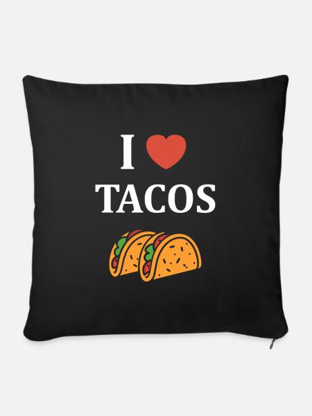 Tacos - Sofakissenbezug 45 x 45 cm - Schwarz