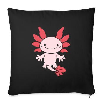 Axolotl - Sofakissenbezug 45 x 45 cm - Schwarz - Vorne