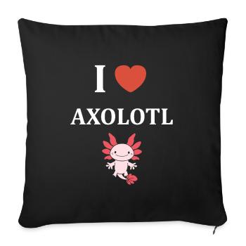 Axolotl - Sofakissenbezug 45 x 45 cm - Schwarz - Vorne