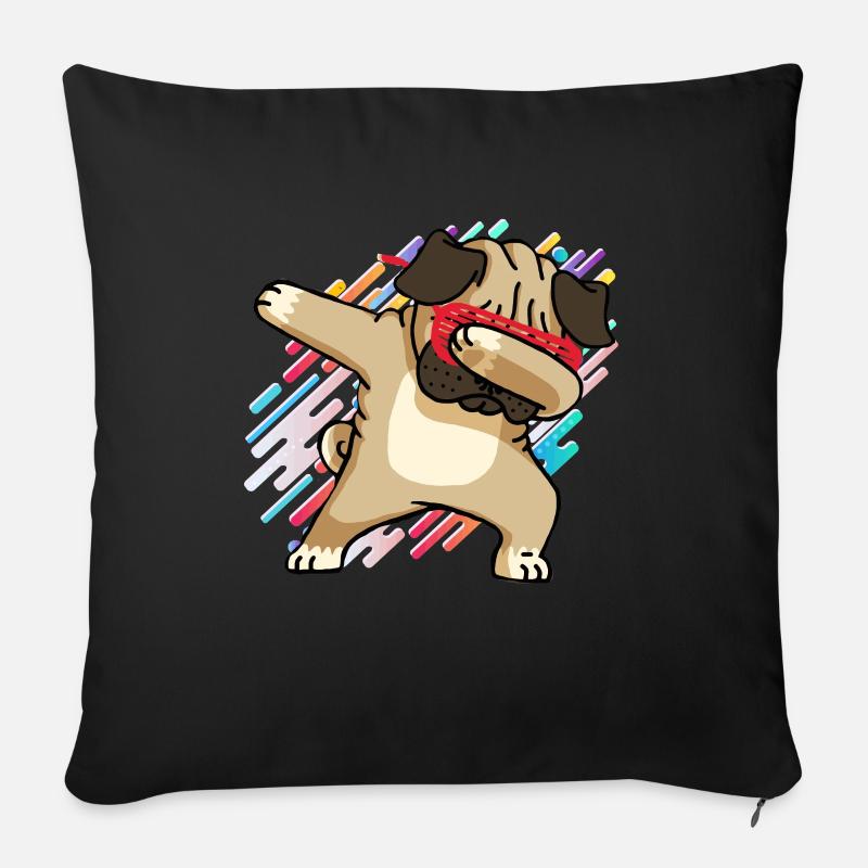 hund - Sofakissenbezug 45 x 45 cm - Schwarz