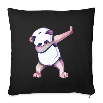 Panda - Sofakissenbezug 45 x 45 cm - Schwarz - Vorne
