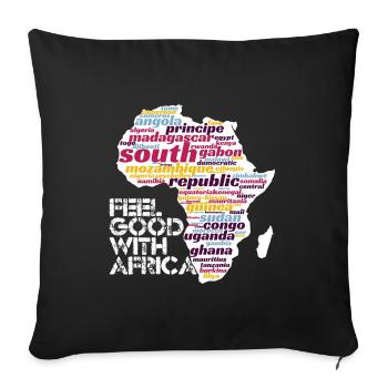 Afrique Zimbabwe Cadeau cadeau T-shirt - Housse de coussin décorative 45 x 45 cm - noir - Devant