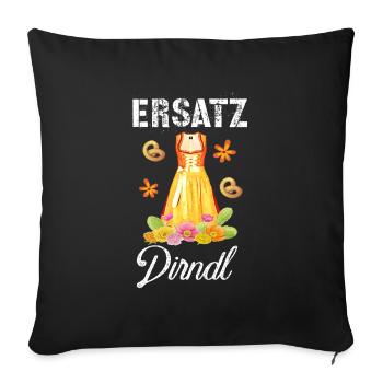 Dirndl Lustiger Spruch T-Shirt Festzelt Bussi - Sofakissenbezug 45 x 45 cm - Schwarz - Vorne