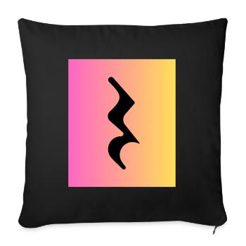 Quart de chambre Signe musical en couleur - Housse de coussin décorative 45 x 45 cm - noir - Devant